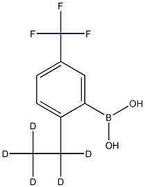 (2-(ethyl-d5)-5-(trifluoromethyl)phenyl)boronic acid Struktur