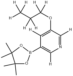 3-(propoxy-d7)-5-(4,4,5,5-tetramethyl-1,3,2-dioxaborolan-2-yl)pyridine-2,4,6-d3 Struktur