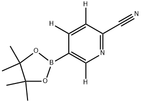 5-(4,4,5,5-tetramethyl-1,3,2-dioxaborolan-2-yl)picolinonitrile-3,4,6-d3 Struktur