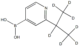 (2-(propan-2-yl-d7)pyridin-4-yl)boronic acid Struktur
