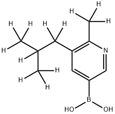 (6-(methyl-d3)-5-(2-(methyl-d3)propyl-1,1,2,3,3,3-d6)pyridin-3-yl)boronic acid Struktur