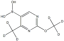 (2-(methoxy-d3)-4-(methyl-d3)pyrimidin-5-yl)boronic acid 结构式
