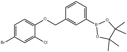 3-(4-溴-2-氯苯氧甲基)苯基硼酸频哪醇酯,2246646-61-5,结构式