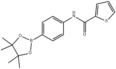 N-[4-(4,4,5,5-tetramethyl-1,3,2-dioxaborolan-2-yl)phenyl]-2-Thiophenecarboxamide, 2246652-82-2, 结构式