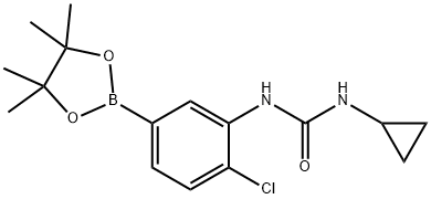1-(2-chloro-5-(4,4,5,5-tetramethyl-1,3,2-dioxaborolan-2-yl)phenyl)-3-cyclopropylurea Structure
