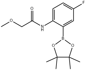 N-(4-fluoro-2-(4,4,5,5-tetramethyl-1,3,2-dioxaborolan-2-yl)phenyl)-2-methoxyacetamide, 2246895-78-1, 结构式