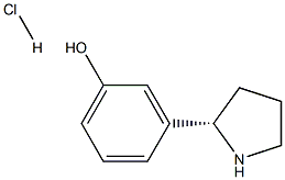 3-((2S)PYRROLIDIN-2-YL)PHENOL HYDROCHLORIDE Struktur