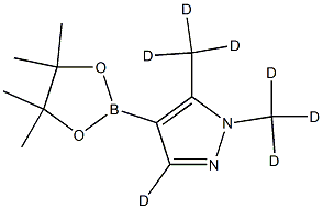 1,5-bis(methyl-d3)-4-(4,4,5,5-tetramethyl-1,3,2-dioxaborolan-2-yl)-1H-pyrazole-3-d,2256704-39-7,结构式