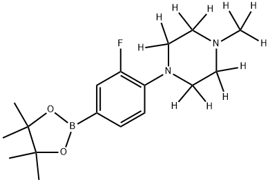 2256705-17-4 1-(2-fluoro-4-(4,4,5,5-tetramethyl-1,3,2-dioxaborolan-2-yl)phenyl)-4-(methyl-d3)piperazine-2,2,3,3,5,5,6,6-d8