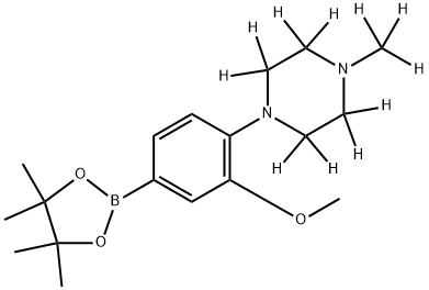 2256705-19-6 1-(2-methoxy-4-(4,4,5,5-tetramethyl-1,3,2-dioxaborolan-2-yl)phenyl)-4-(methyl-d3)piperazine-2,2,3,3,5,5,6,6-d8