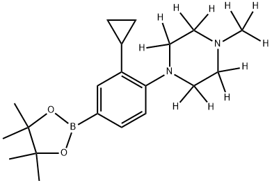 2256705-27-6 1-(2-cyclopropyl-4-(4,4,5,5-tetramethyl-1,3,2-dioxaborolan-2-yl)phenyl)-4-(methyl-d3)piperazine-2,2,3,3,5,5,6,6-d8