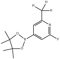 2-fluoro-6-(methyl-d3)-4-(4,4,5,5-tetramethyl-1,3,2-dioxaborolan-2-yl)pyridine Structure