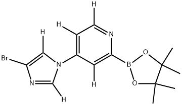 4-(4-bromo-1H-imidazol-1-yl-2,5-d2)-2-(4,4,5,5-tetramethyl-1,3,2-dioxaborolan-2-yl)pyridine-3,5,6-d3 Structure