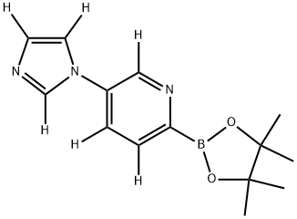 5-(1H-imidazol-1-yl-d3)-2-(4,4,5,5-tetramethyl-1,3,2-dioxaborolan-2-yl)pyridine-3,4,6-d3 Struktur