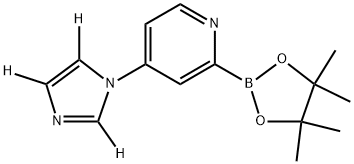 4-(1H-imidazol-1-yl-d3)-2-(4,4,5,5-tetramethyl-1,3,2-dioxaborolan-2-yl)pyridine 结构式