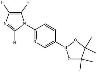 2-(1H-imidazol-1-yl-d3)-5-(4,4,5,5-tetramethyl-1,3,2-dioxaborolan-2-yl)pyridine 结构式