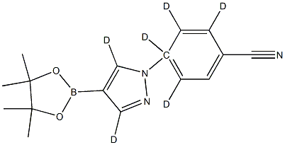 4-(4-(4,4,5,5-tetramethyl-1,3,2-dioxaborolan-2-yl)-1H-pyrazol-1-yl-3,5-d2)benzonitrile-d4|