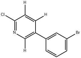 5-(3-bromophenyl)-2-chloropyridine-3,4,6-d3 结构式