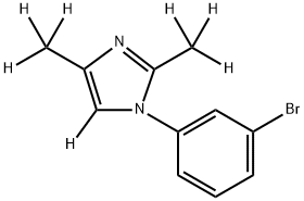 1-(3-bromophenyl)-2,4-bis(methyl-d3)-1H-imidazole-5-d Struktur