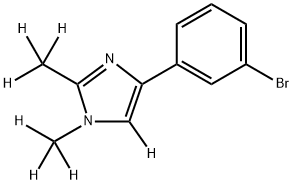 4-(3-bromophenyl)-1,2-bis(methyl-d3)-1H-imidazole-5-d Struktur