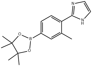 2-(2-methyl-4-(4,4,5,5-tetramethyl-1,3,2-dioxaborolan-2-yl)phenyl)-1H-imidazole, 2256755-82-3, 结构式