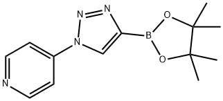 4-(4-(4,4,5,5-tetramethyl-1,3,2-dioxaborolan-2-yl)-1H-1,2,3-triazol-1-yl)pyridine Struktur