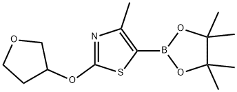4-methyl-2-((tetrahydrofuran-3-yl)oxy)-5-(4,4,5,5-tetramethyl-1,3,2-dioxaborolan-2-yl)thiazole|