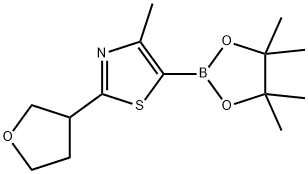 4-methyl-2-(tetrahydrofuran-3-yl)-5-(4,4,5,5-tetramethyl-1,3,2-dioxaborolan-2-yl)thiazole|