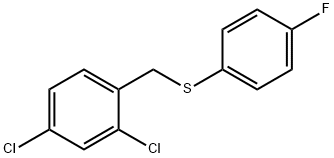 Benzene, 2,4-dichloro-1-[[(4-fluorophenyl)thio]methyl]- Struktur