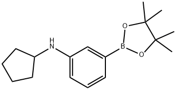 N-cyclopentyl-3-(4,4,5,5-tetramethyl-1,3,2-dioxaborolan-2-yl)aniline Structure