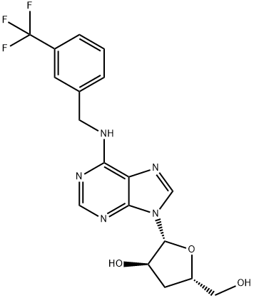 N6-(3-Trifluoromethylbenzyl)-3'-deoxyadenosine Struktur