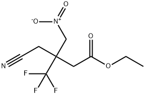 4-Cyano-3-nitromethyl-3-trifluoromethyl-butyric acid ethyl ester Structure