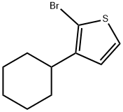 2-ブロモ-3-シクロヘキシルチオフェン 化学構造式
