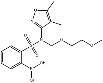 B- [2 - [[(4,5-二甲基-3-异恶唑基)[(2-甲氧基乙氧基)甲基]氨基]磺酰基]苯基]硼酸, 254746-77-5, 结构式
