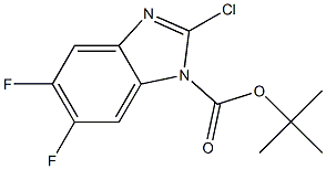 1H-Benzimidazole-1-carboxylic acid, 2-chloro-5,6-difluoro-, 1,1-dimethylethyl ester,256519-06-9,结构式