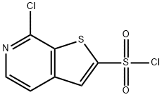 7-クロロチエノ[2,3-c]ピリジン-2-スルホン酸クロリド 化学構造式