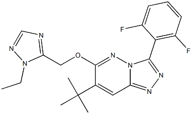 7-(tert-butyl)-3-(2,6-difluorophenyl)-6-((1-ethyl-1H-1,2,4-triazol-5-yl)methoxy)-[1,2,4]triazolo[4,3-b]pyridazine,286456-46-0,结构式