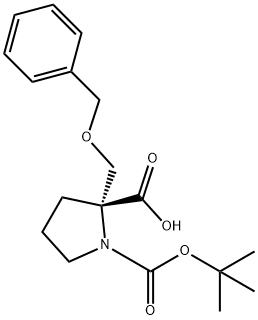R-2-苄氧基甲基-1-BOC-2-吡咯烷甲酸, 287401-40-5, 结构式