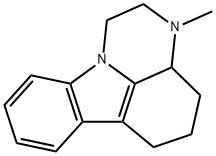 3-methyl-2,3,3a,4,5,6-hexahydro-1H-pyrazino[3,2,1-jk]carbazole Struktur