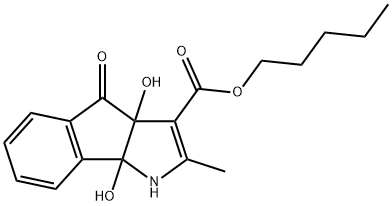 pentyl 3a,8b-dihydroxy-2-methyl-4-oxo-1,3a,4,8b-tetrahydroindeno[1,2-b]pyrrole-3-carboxylate Structure