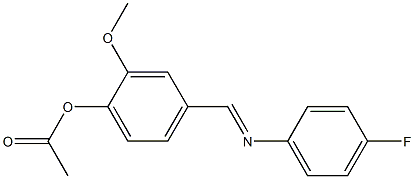 4-{[(4-fluorophenyl)imino]methyl}-2-methoxyphenyl acetate Structure
