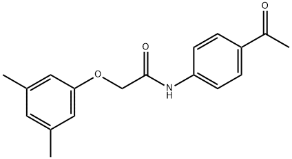 N-(4-acetylphenyl)-2-(3,5-dimethylphenoxy)acetamide Struktur