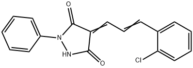4-[3-(2-Chlorophenyl)-2-propen-1-ylidene]-1-phenyl-3,5-pyrazolidinedione Struktur