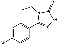 3H-1,2,4-Triazol-3-one, 5-(4-chlorophenyl)-4-ethyl-2,4-dihydro- Structure