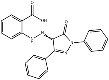 2-[2-(5-oxo-1,3-diphenyl-1,5-dihydro-4H-pyrazol-4-ylidene)hydrazino]benzoic acid Structure