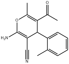 315248-37-4 5-acetyl-2-amino-6-methyl-4-(2-methylphenyl)-4H-pyran-3-carbonitrile