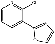 2-Chloro-3-(2-furyl)pyridine 化学構造式