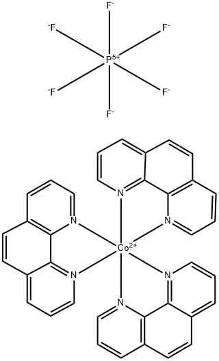 トリス(1,10-フェナントロリン)コバルト(II)ビス(ヘキサフルオロホスファート) 化学構造式