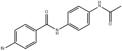 N-[4-(acetylamino)phenyl]-4-bromobenzamide Structure