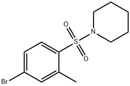 1-((4-溴-2-甲基苯基)磺酰基)哌啶,324059-00-9,结构式